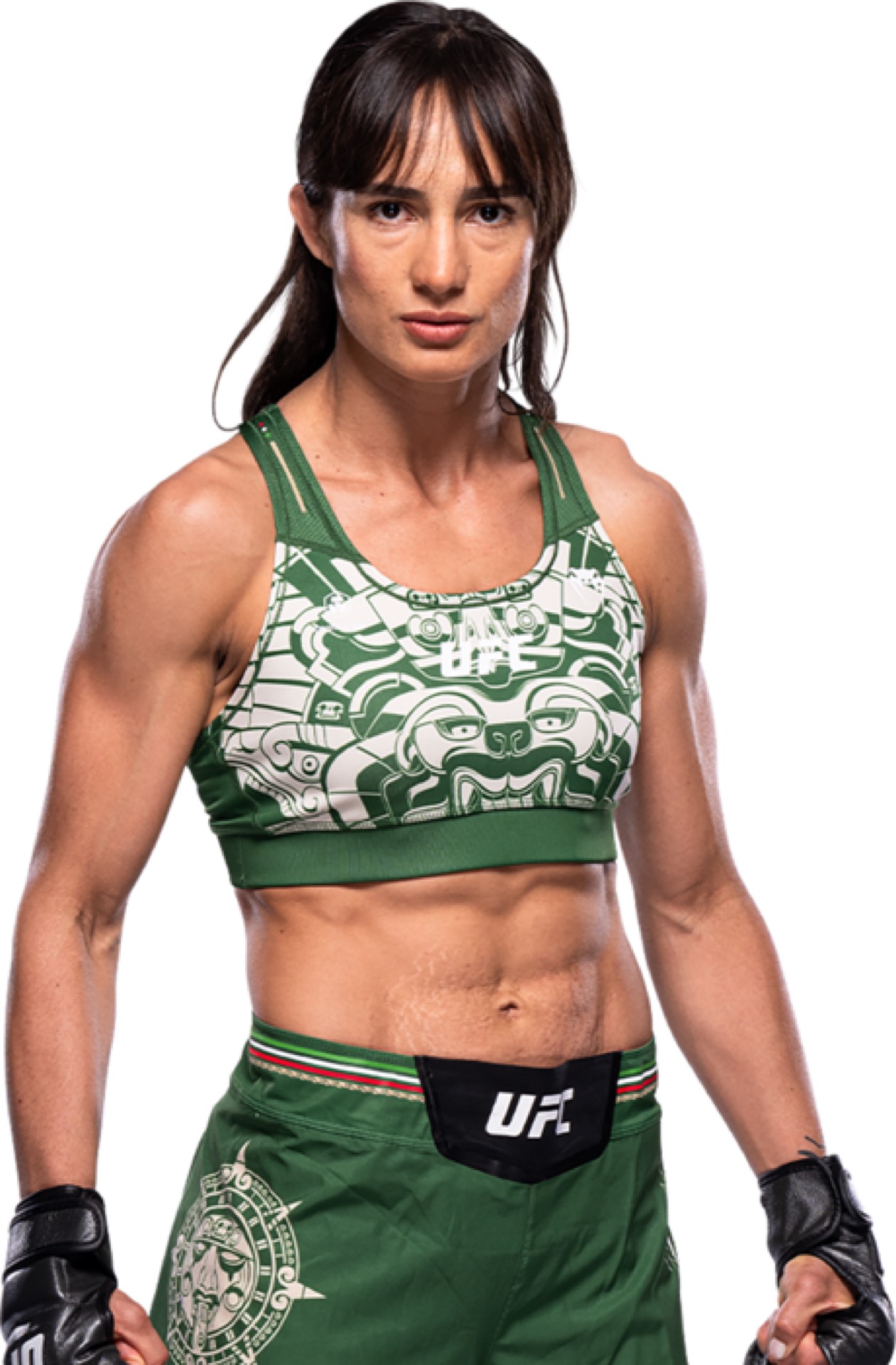 Yazmin Jauregui in UFC athlete portrait, Entram Gym affiliation, strawweight.